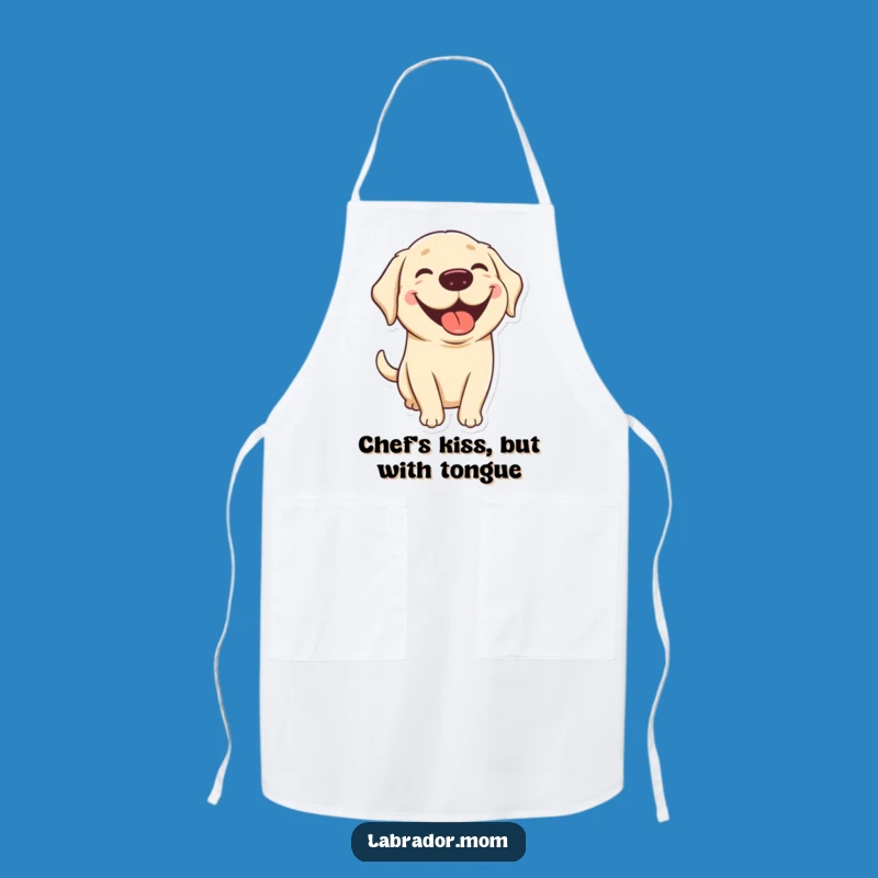 Funny Kawaii Lab Tongue Out Apron - Kitchen Joy, Perfect Gift