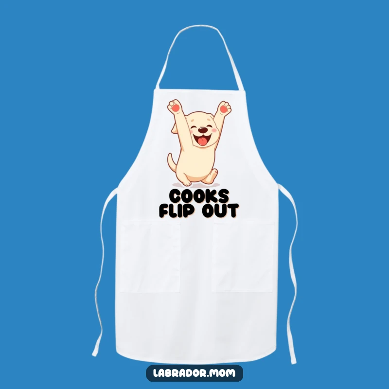 Funny Kawaii Labrador Apron - Playful Somersault Dog Bib