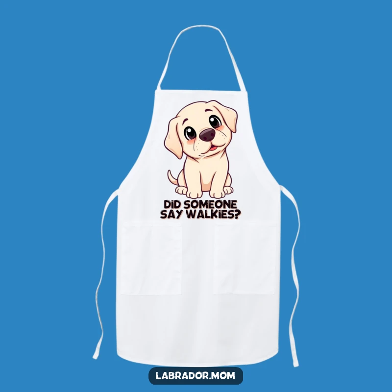 Funny Kawaii Labrador Surprise Apron: Cook with Cute Dog Humor and Joyful Gifts