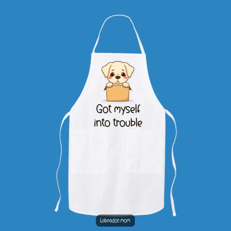 Funny Bewildered Labrador Apron: Kitchen Box Fails, Hilarious Chef Accessory