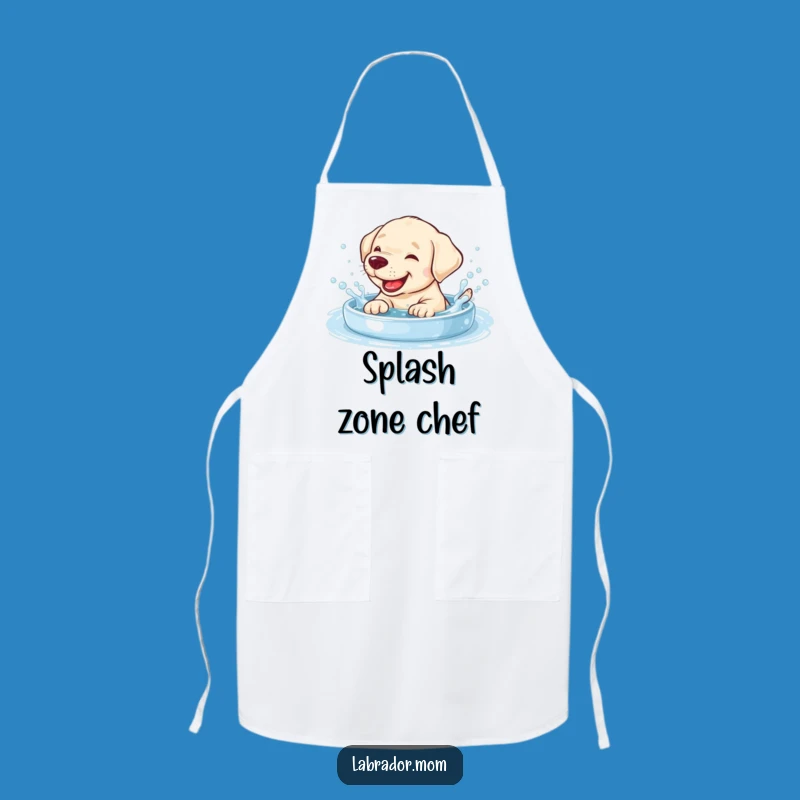 Funny Giggling Labrador Cub Apron - Splash Master Chef, Perfect Kitchen Gift!