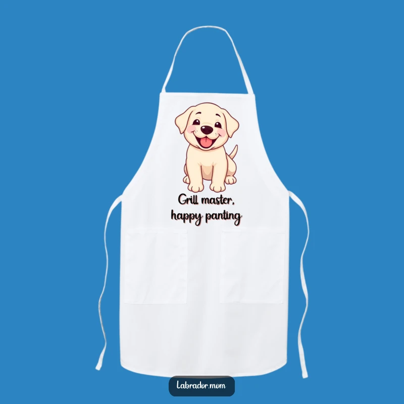 Funny Happy Labrador Cub Apron - Wagging Tail Kitchen Fun, Perfect Gift!