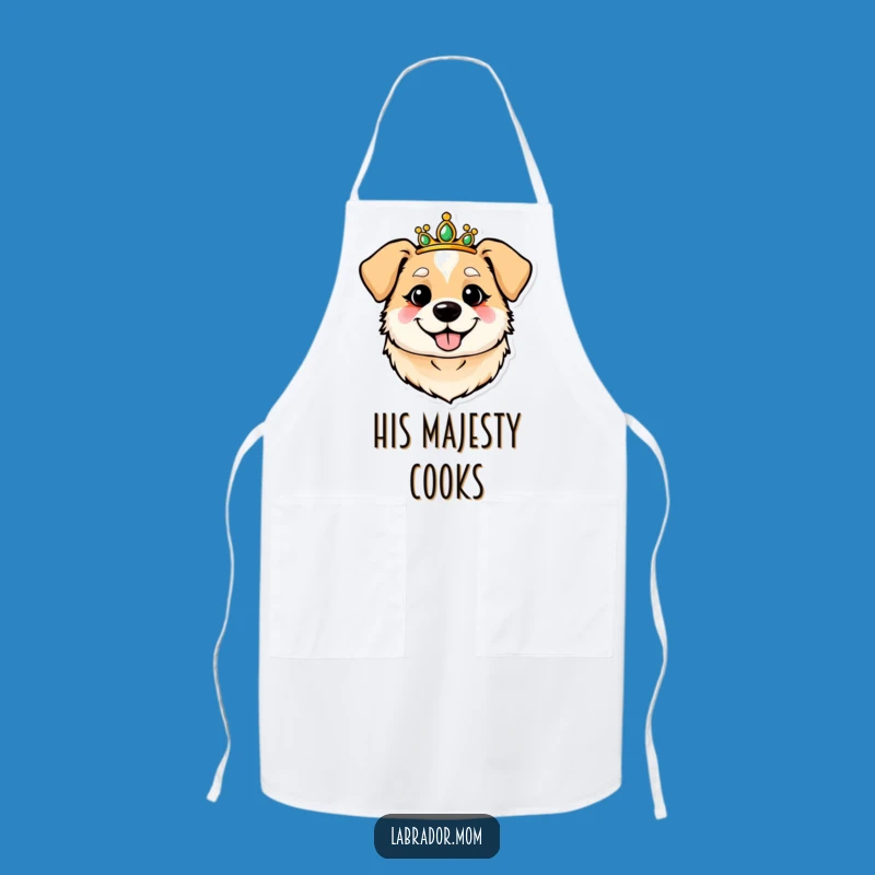 Funny Royal Dog Tiara Apron: Cook with Confidence Like a Canine Queen