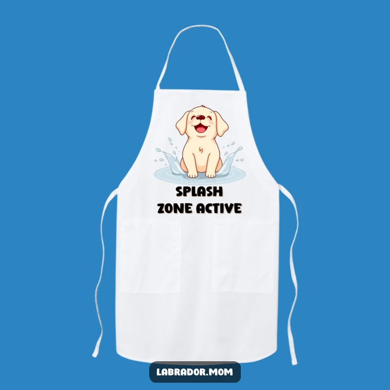 Funny Kawaii Labrador Apron: Puddle Chef, Kitchen Humor Gift