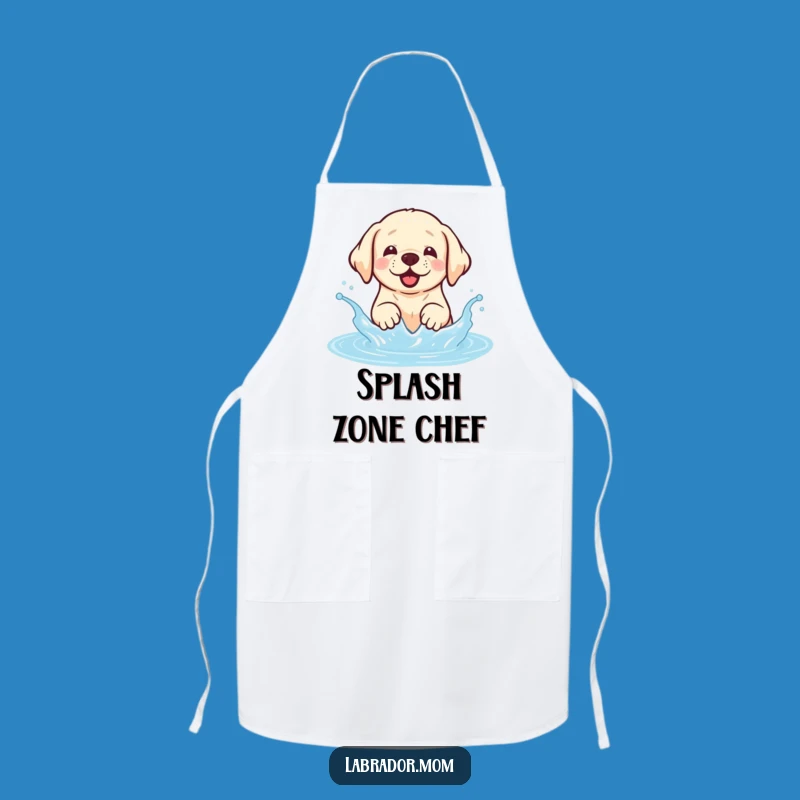 Funny Kawaii Labrador Apron: Kitchen Splash Fun, Wet Dog Style!