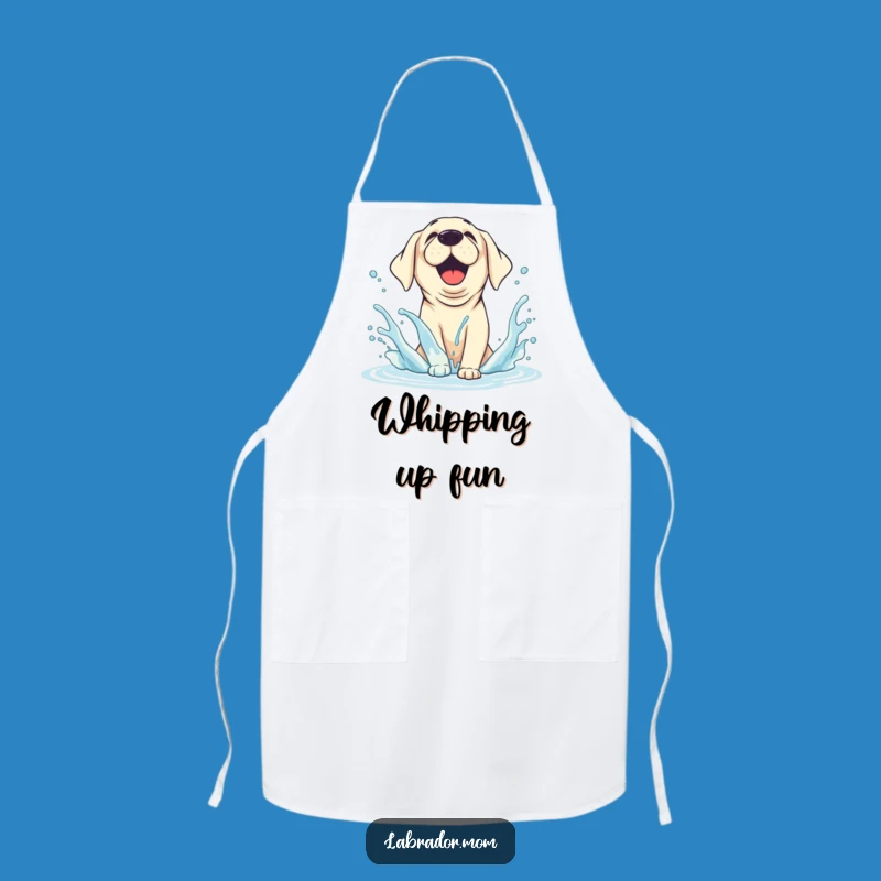 Funny Splashing Labrador Apron: Chef's Wear for Water-Loving Cooks