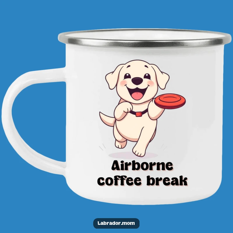 Funny Kawaii Labrador Camping Mug: Outdoor Fun, Trailside Grins Gift