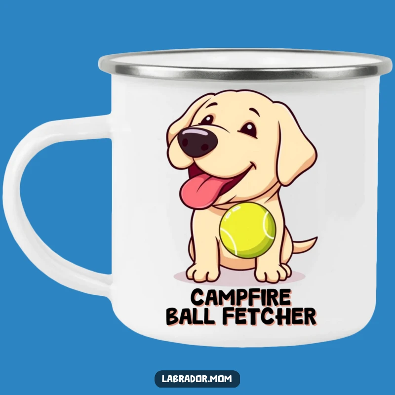 Funny Kawaii Labrador Camping Mug: Outdoor Play, Trailside Laughs Gift