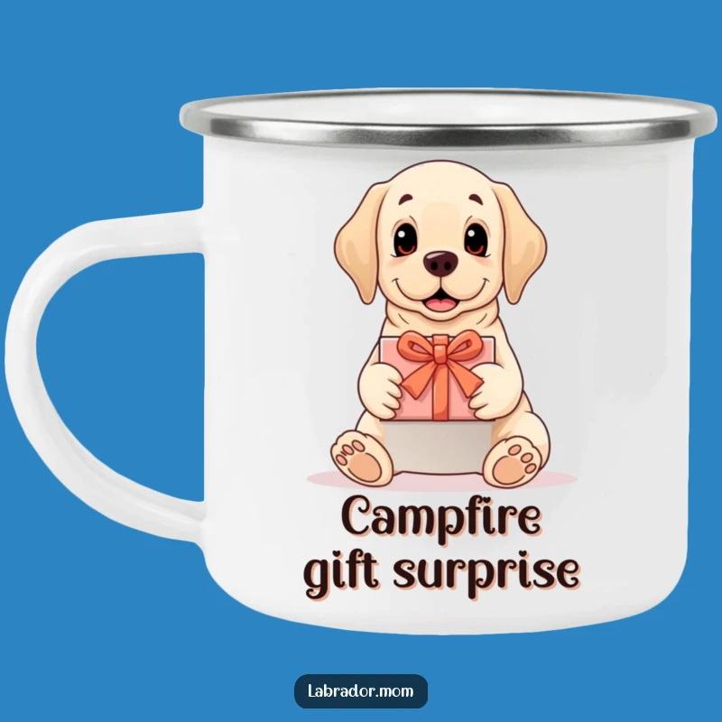 Funny Labrador Gift Camping Mug: Thoughtful Dog Enamel Cup, Fun Gift