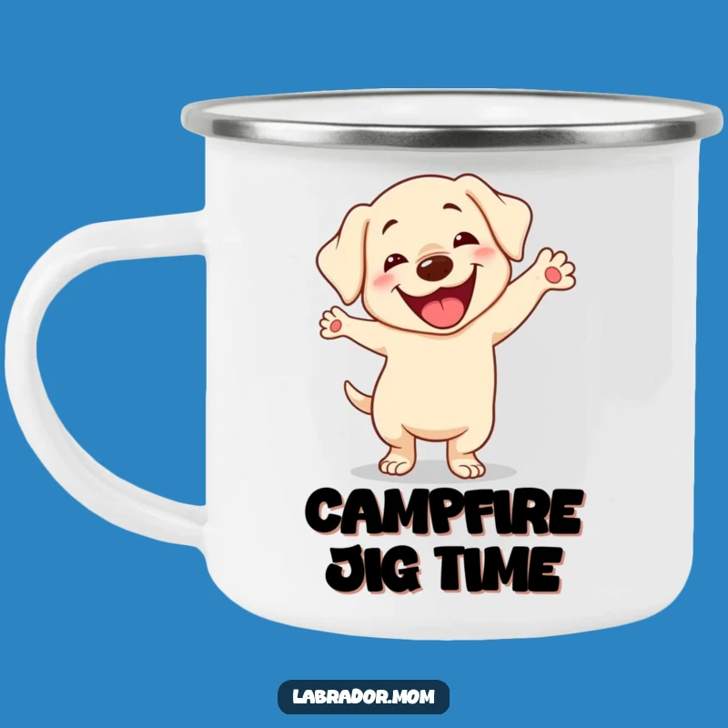 Funny Kawaii Labrador Camping Mug - Durable Silly Dance Cup, Great Gift