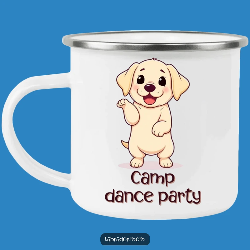 Durable Funny Kawaii Labrador Happy Dance Camping Mug - Adventure Ready
