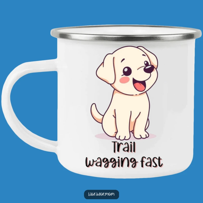 Durable Funny Kawaii Labrador Tail Wag Camping Mug - Adventure Ready