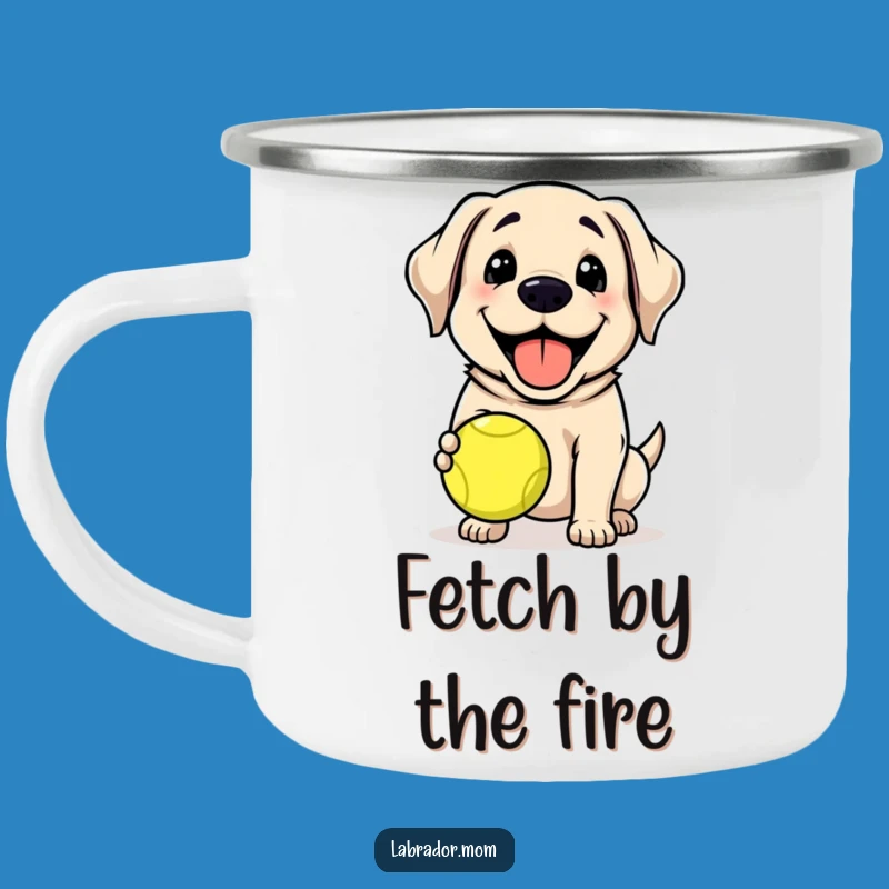Funny Kawaii Lab Tennis Ball Camping Mug: Fetch Drinkware, Fun Funny Gift