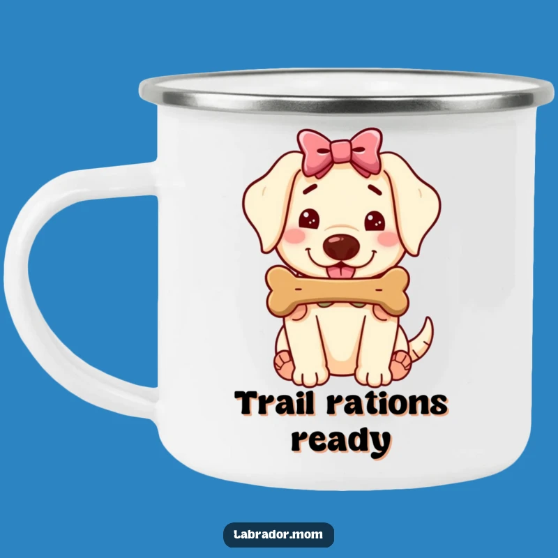 Funny Kawaii Labrador Camping Mug - Durable Bone Offering Cup, Great Gift