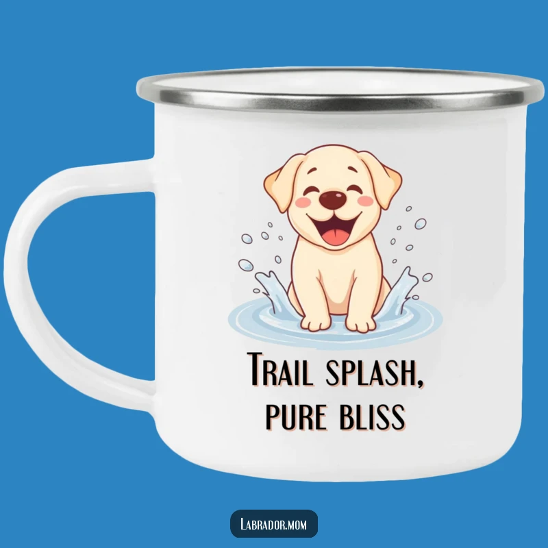 Funny Kawaii Labrador Camping Mug - Durable Dog Lover Cup for Outdoor Adventures