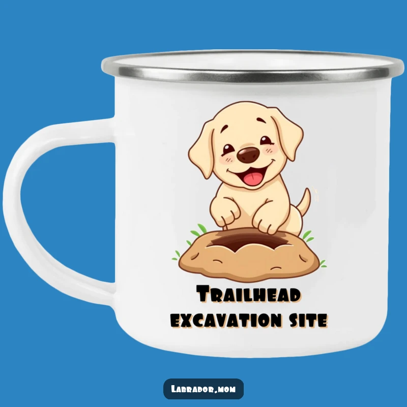Funny Labrador Camping Mug: Rugged Humor for Outdoor Dog Lovers, Big Hole