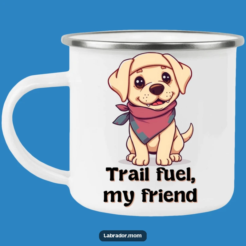 Durable Funny Adventure Labrador Bandanna Camping Mug: For Trailblazers Gift