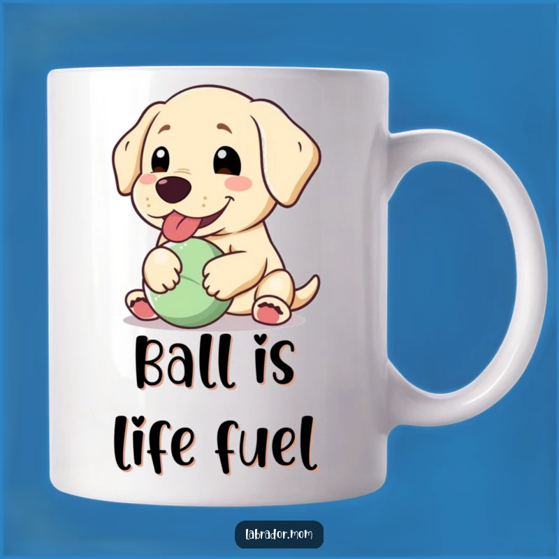Funny Kawaii Labrador Happy Pant Mug: Floppy Ear Ball Dog Gift