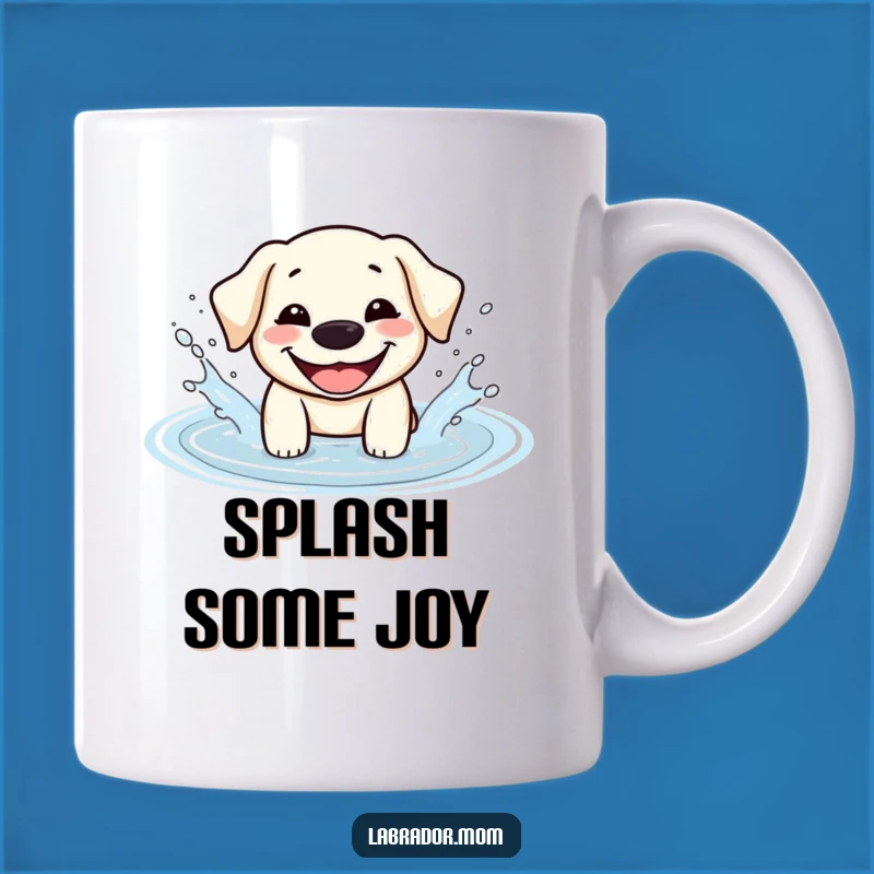 Funny Kawaii Labrador Mug - Happy Splash Dog Coffee Cup Gift