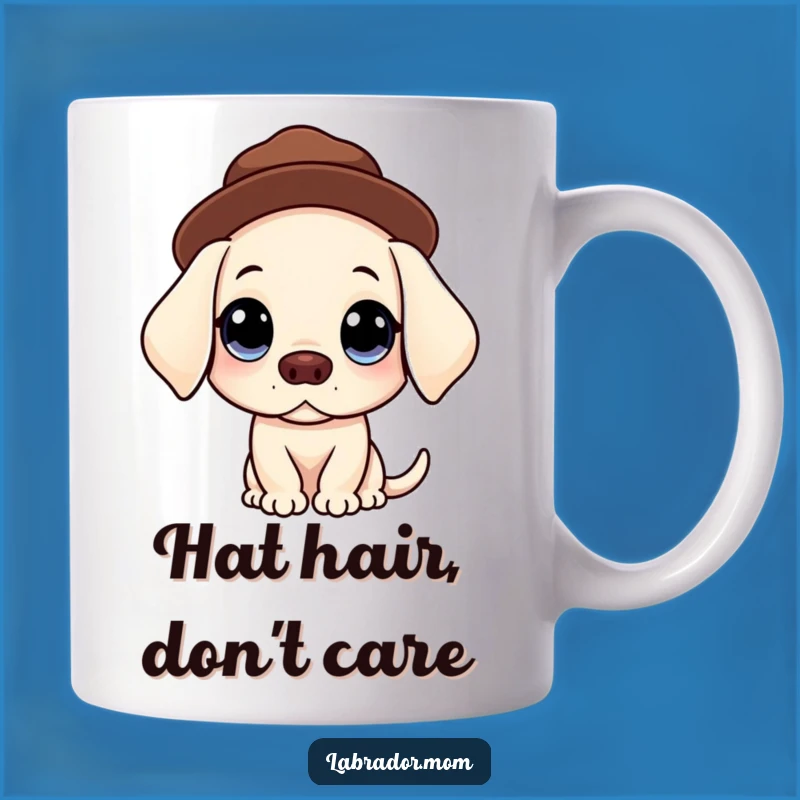Funny Kawaii Labrador Mug - Innocent Hat Dog Coffee Cup Gift