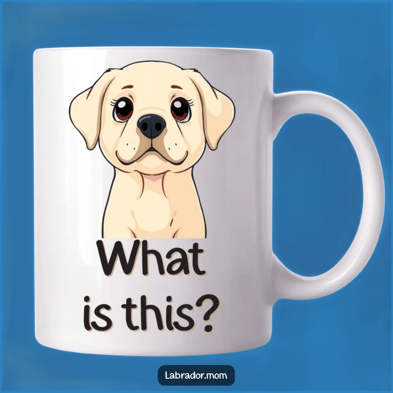 Funny Labrador Curiosity Mug: Wide-Eyed Dog Lover Gift, Adorable Present