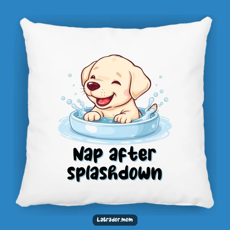 Cozy Funny Giggling Labrador Cub Pillow - Splashy Comfort, Sweet Gift!