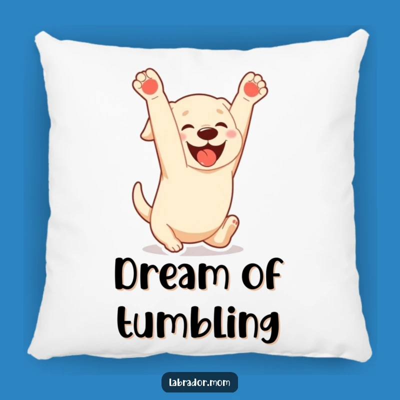 Funny Kawaii Labrador Pillow - Cozy Somersault Dog Cushion
