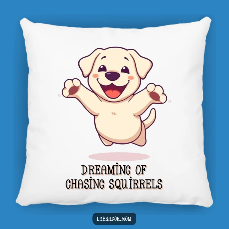 Cozy Funny Kawaii Labrador Leap Pillow: Plush Pawsitive Comfort for Dog Lovers
