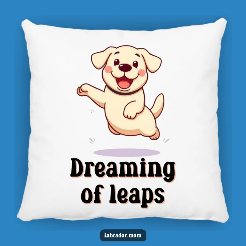 Funny Kawaii Labrador Pillow: Cozy Comfort with an Enthusiastic Leap, Hilarious Funny Gift