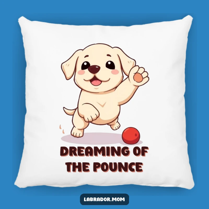 Funny Kawaii Labrador Pounce Pillow - Cozy Accent, Perfect Gift