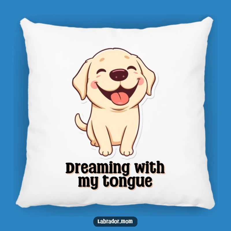 Funny Kawaii Lab Tongue Out Pillow - Cozy Joy, Perfect Gift