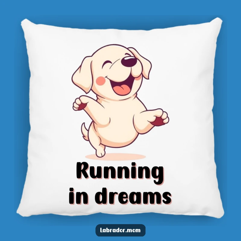 Funny Kawaii Lab Zoomie Pillow: Energetic Pup Cushion, Cute Funny Gift Decor