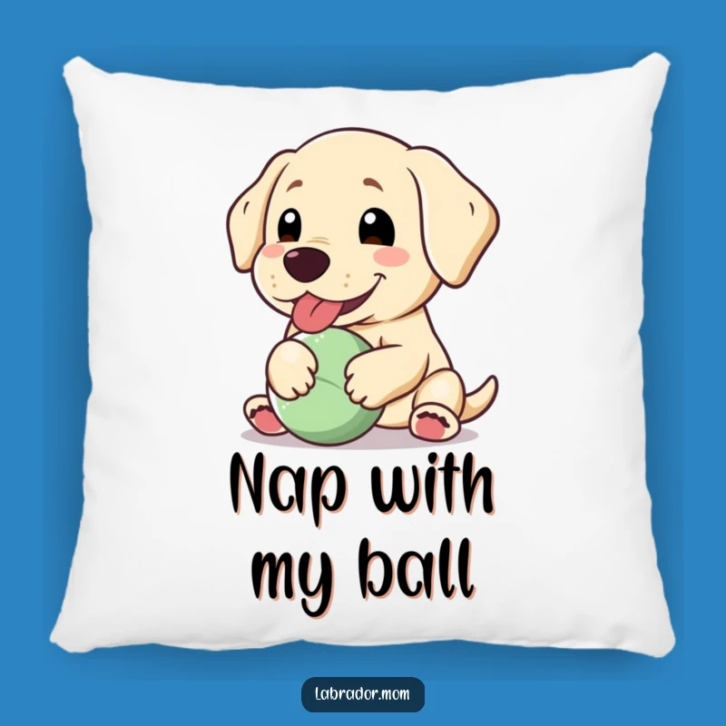 Funny Kawaii Labrador Pillow: Happy Floppy Ear Dog Comfort Gift