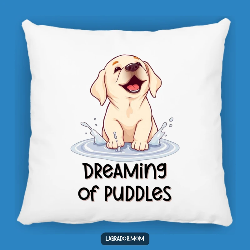 Plush Funny Puddle Splashing Labrador Pillow - Cozy Comfort with Canine Chaos