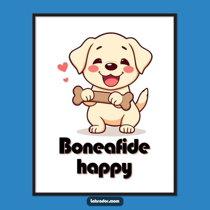 Funny Kawaii Labrador Digital Art: Happy Pup Decor, Instant Dog Gift