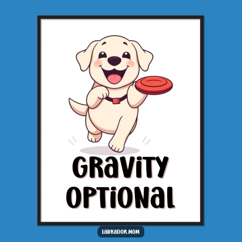 Funny Kawaii Labrador Digital Art: Grinning Chase, Instant Joy Gift