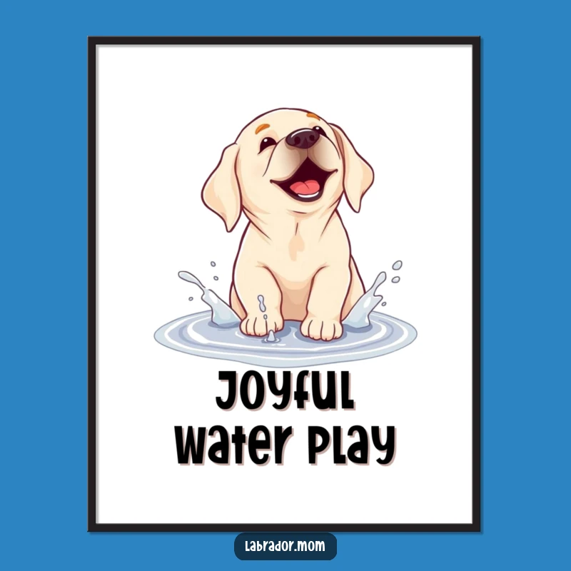Printable Funny Puddle Labrador Art - Instant Joyful & Messy Decor