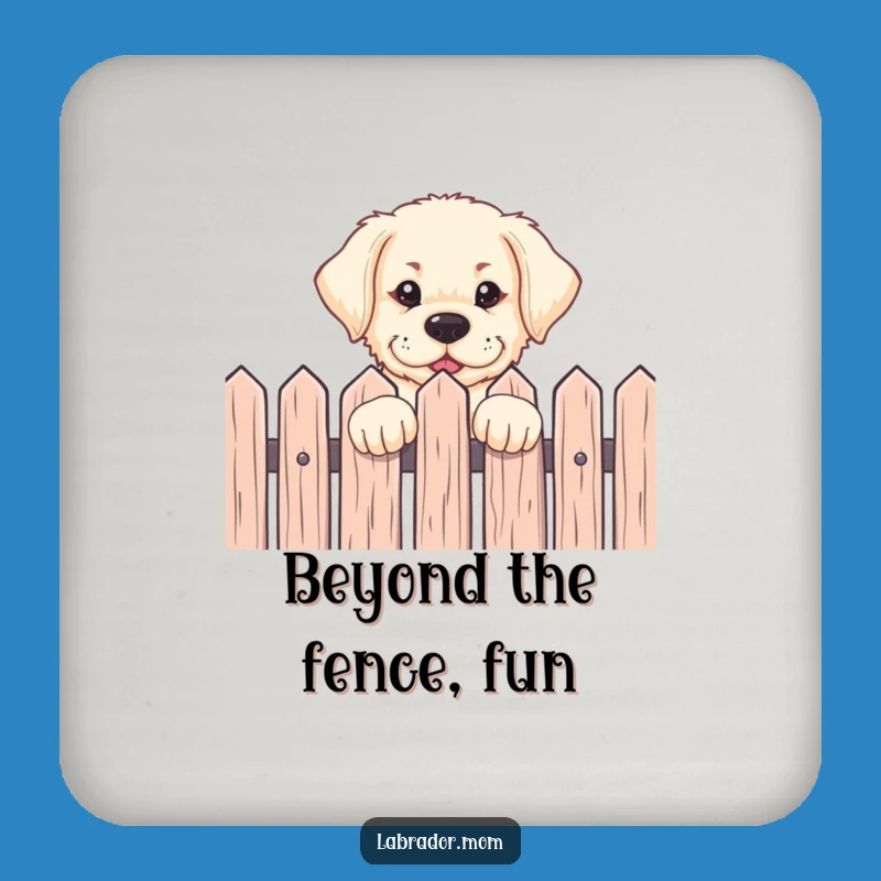 Funny Labrador Pup Coaster Set - Eager Dog Protection, Chic Gift!
