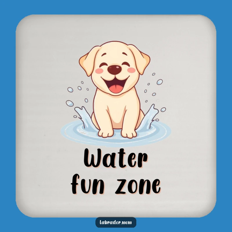 Funny Kawaii Labrador Coaster - Cute Dog Puddle Splash Drink Protector