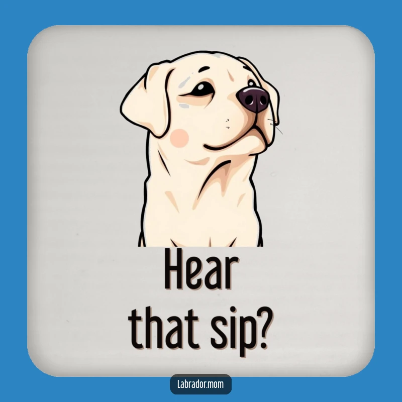 Funny Kawaii Labrador Coasters: Cute Head Tilt Protection, Hilarious Dog Lover Gift Set