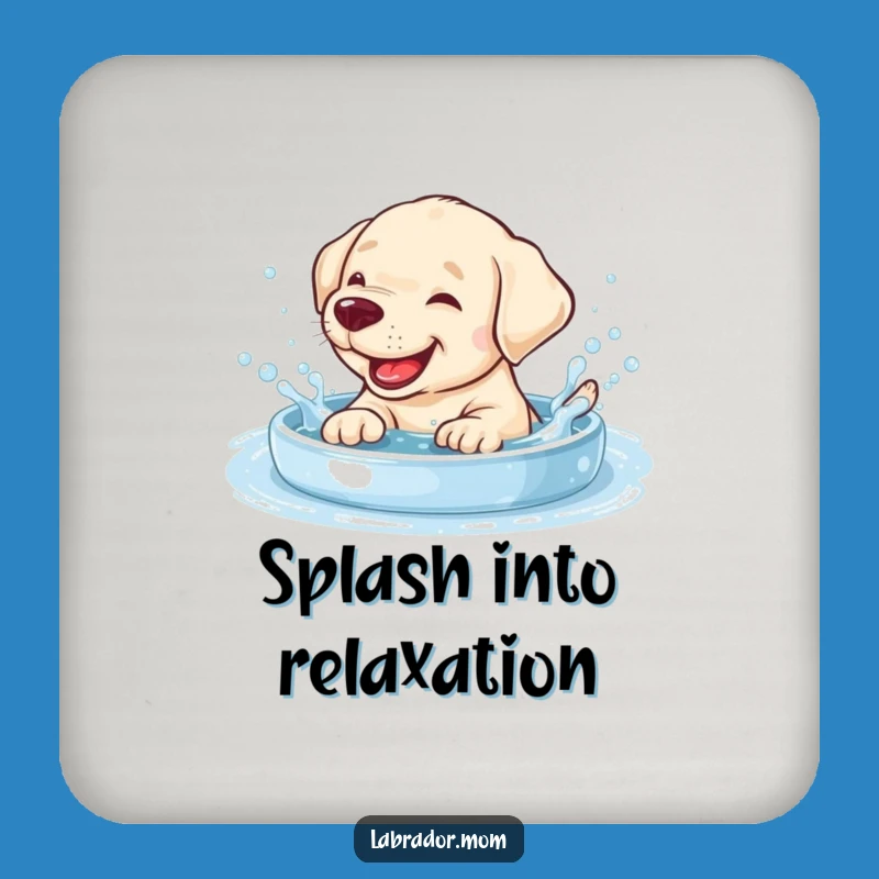 Funny Giggling Labrador Cub Coaster Set - Splash Proof Style, Chic Gift!