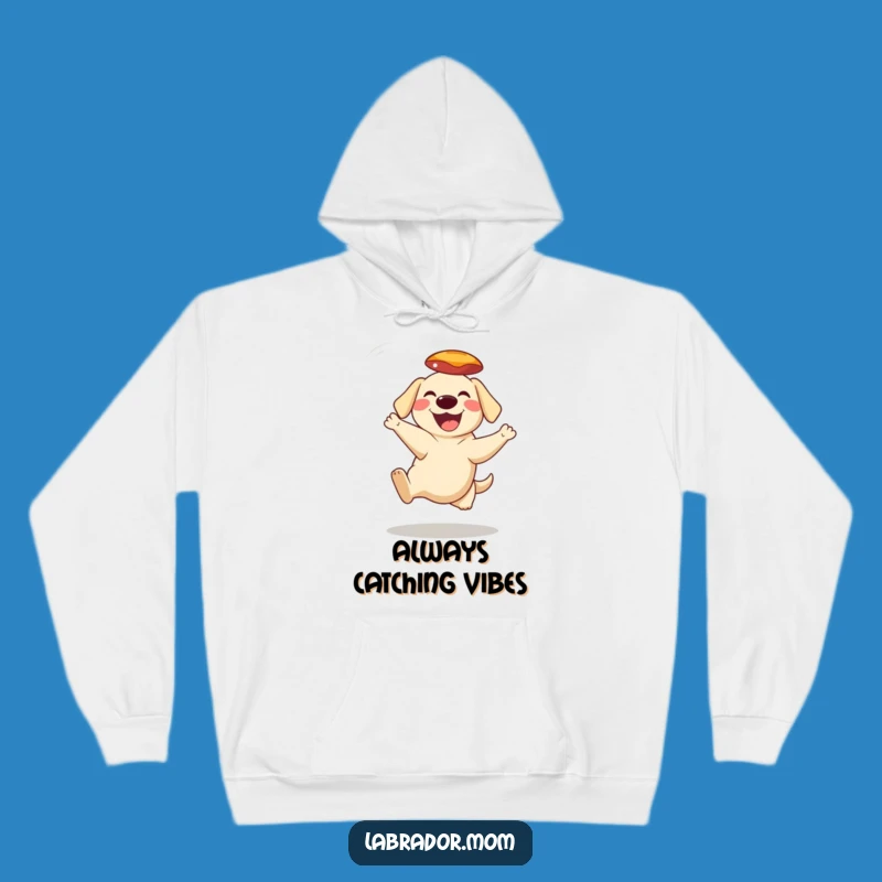 Funny Frisbee Catching Lab Hoodie: Cozy Sweatshirt for Energetic Dog Owners Gift