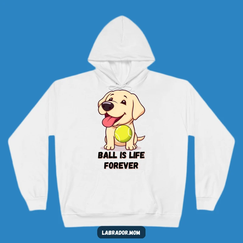 Cozy Funny Kawaii Labrador Hoodie: Happy Panting, Warm & Fun Gift