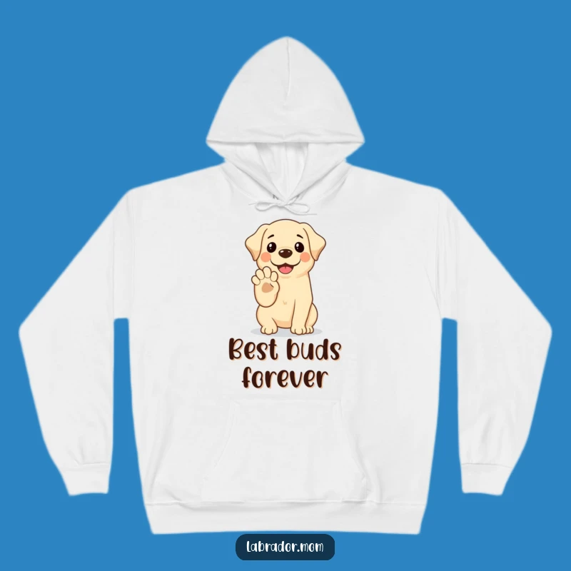 Funny Kawaii Labrador Hoodie: Cozy High Five, Warm Dog Comfort