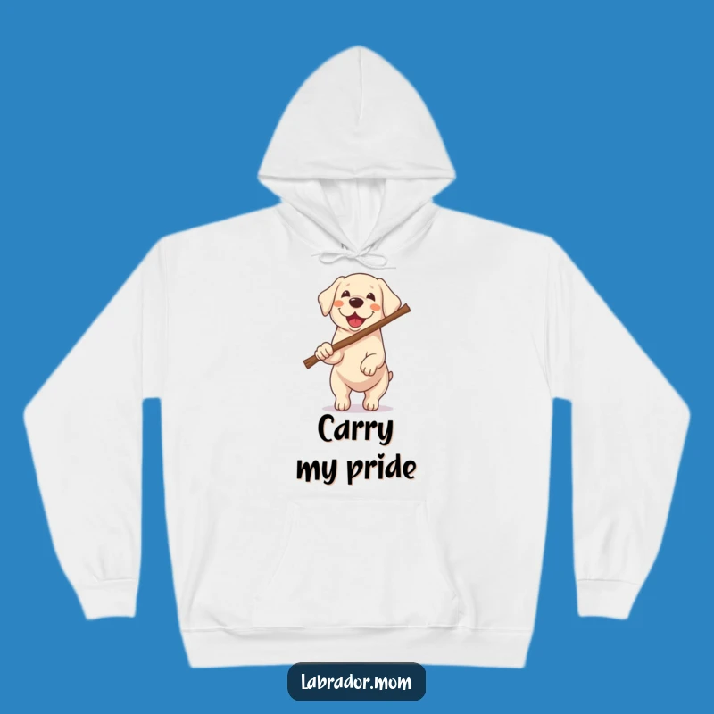Funny Kawaii Labrador Hoodie - Cozy Giant Stick Dog Sweatshirt