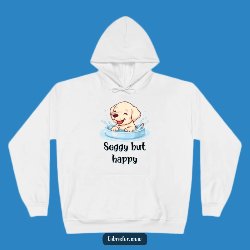 Cozy Funny Giggling Labrador Cub Hoodie - Splashing Joy, Perfect Gift!