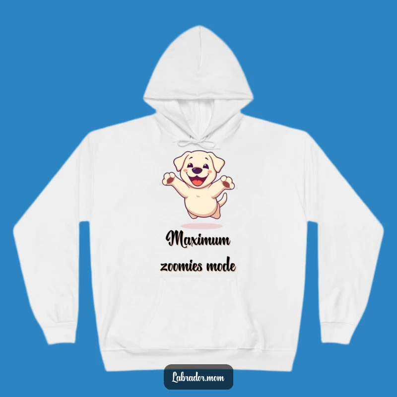 Cozy Funny Kawaii Labrador Leap Hoodie: Warm Pawsitive Vibes for Dog Lovers