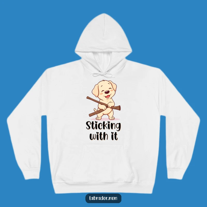 Funny Kawaii Lab Stick Struggle Hoodie: Cozy Dog Gift for Ultimate Cuddles