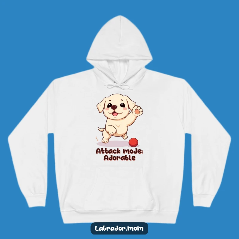 Funny Kawaii Labrador Pounce Hoodie - Cozy & Playful, Perfect Gift
