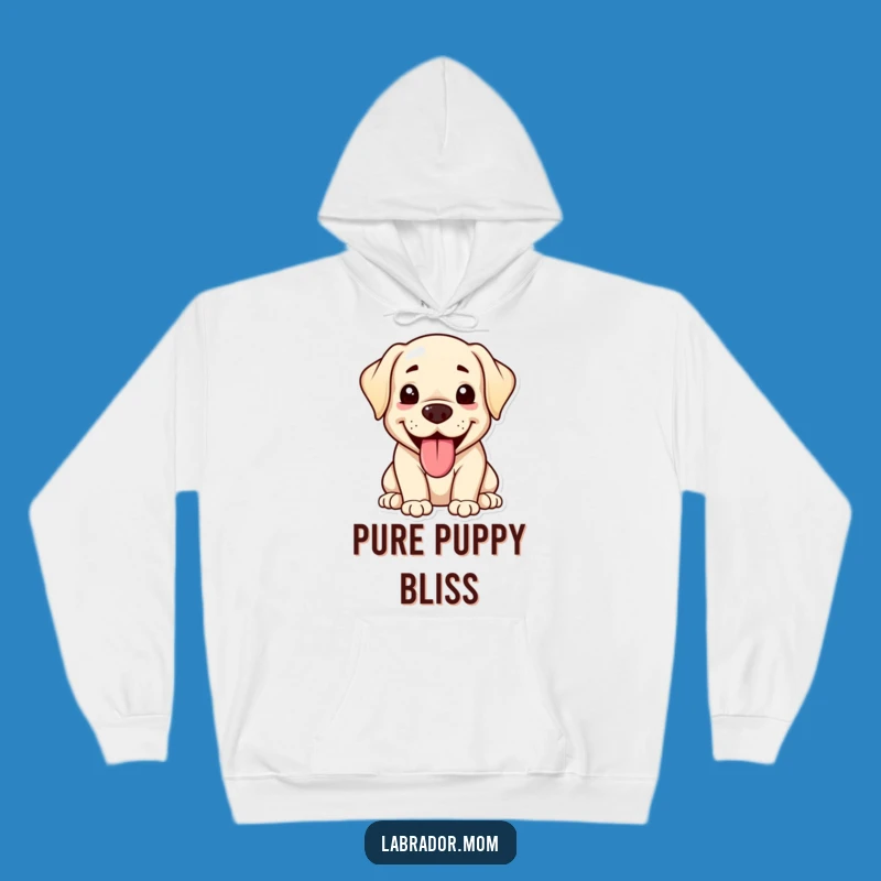 Cozy Funny Kawaii Labrador Hoodie: Happy Panting Dog, Warm Adorable Gift